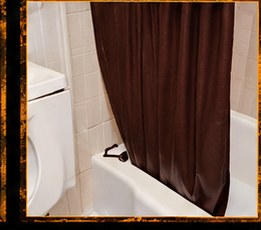 The recreated bathroom of Apartment 213