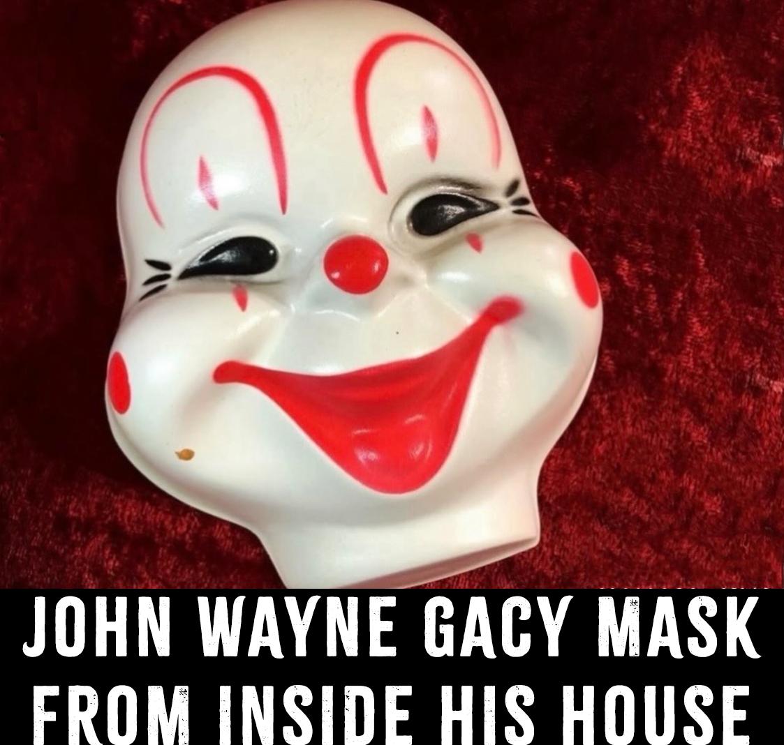 John Wayne Gacy's clown mask, from inside his home