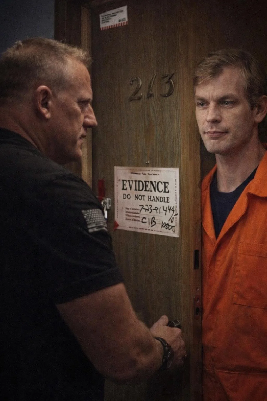 Phil Chalmers at the recreated door of Apartment 213